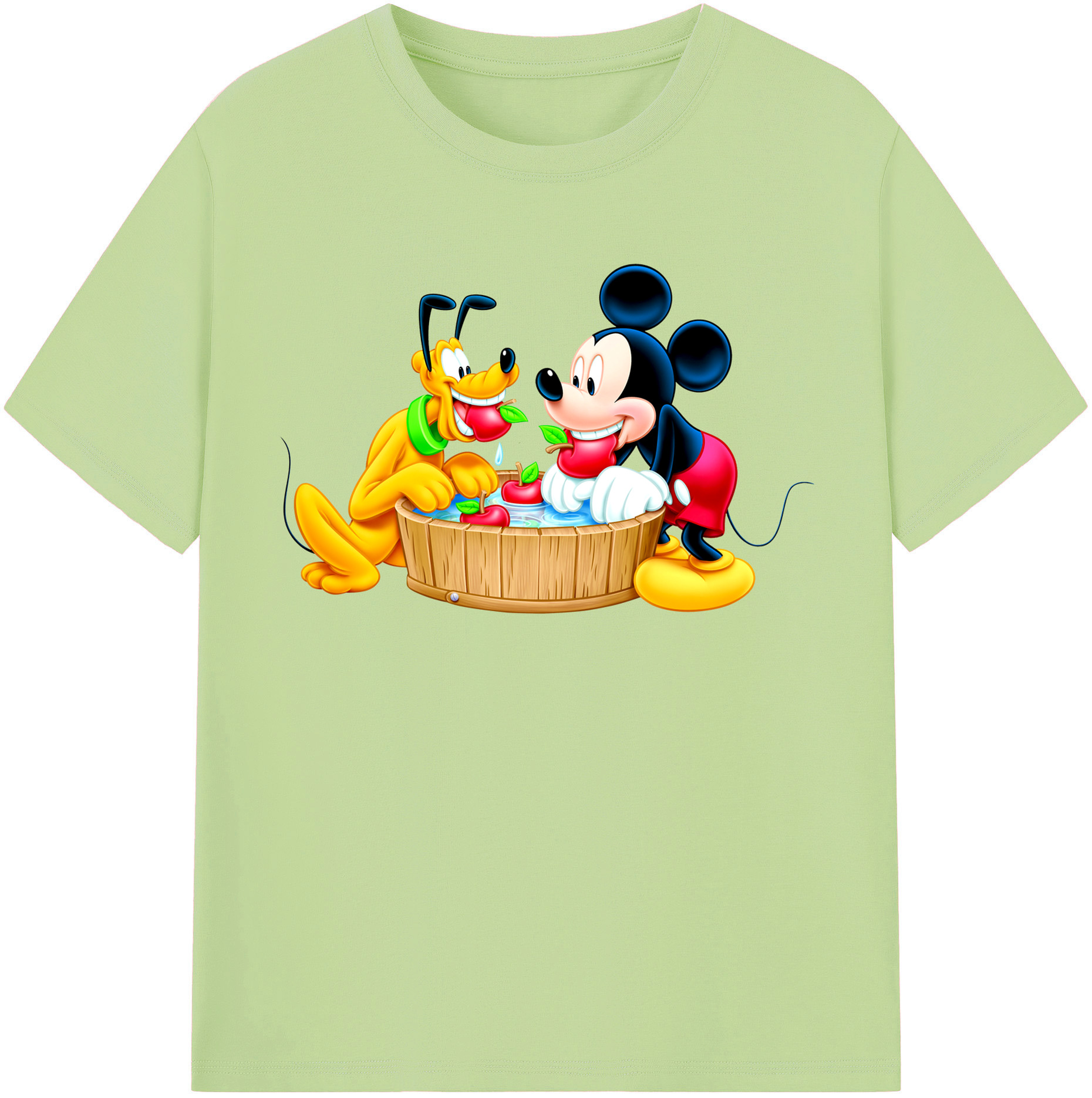 （画像用） ミッキーマウス Mickey Mouse 綿100％半袖Tシャツ（フロントプリント）